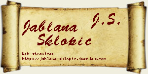 Jablana Sklopić vizit kartica